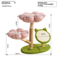 Solid Wood Cat Climbing Tree with Scratching Board